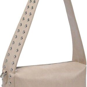 Women's PU Leather Shoulder Bag Square Studded Zipper Casual Vintage